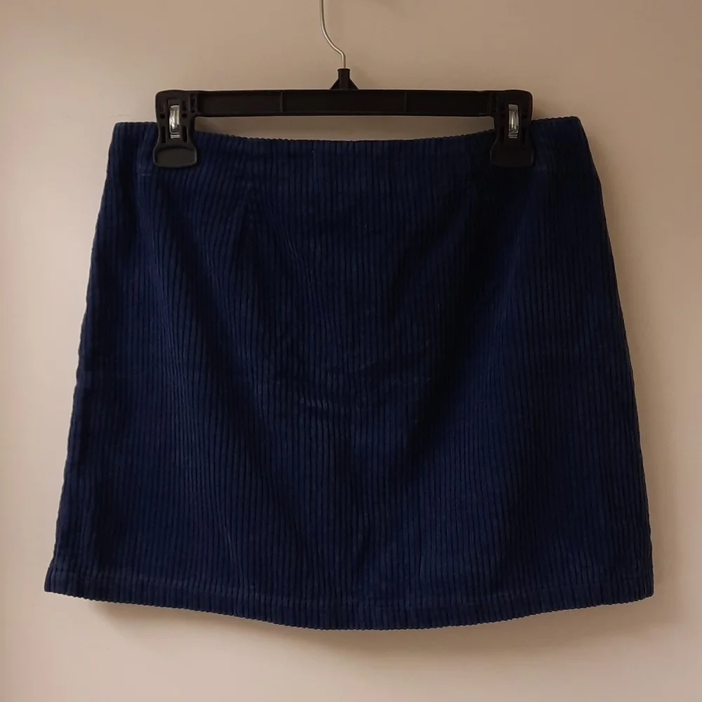 PacSun Y2K Blue Courderoy Button Front Skirt - Picture 4 of 9